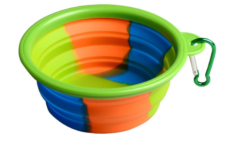 Camouflage Silicone Bowl Collapsible Portable Out Pet Bowl Cat And Dog Universal