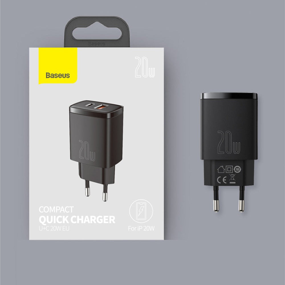 20W Dual-Port USB PD Charger, Fast Charging Adapter for iPhone, Hui, Samsung, Xiaomi