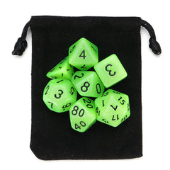 7 Pcs Luminous Polyhedral Dices Multi-sided Dice Set Polyhedral Dices With Dice Cup RPG Gadget