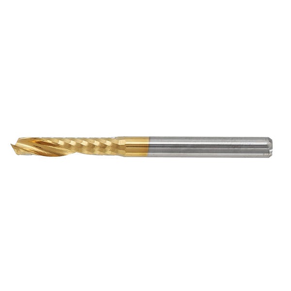 3.175mm Shank 12/15/17/22mm Single Flute End Mill Cutter Titanium Coated Spiral Drill Bit