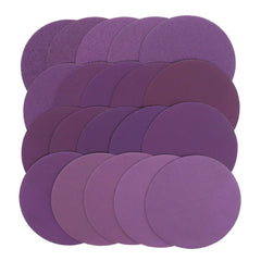 100pcs 4 Inch 100mm 80 Grit Purple Sanding Disc Waterproof Hook Loop Sandpaper for Metal Wood Car Furniture Polishing