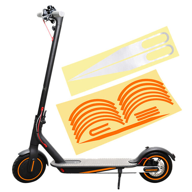 Electric Scooter Reflective Stickers Waterproof Warning Sticker Tape Decals for Mijia M365 Electric Scooter Accessories