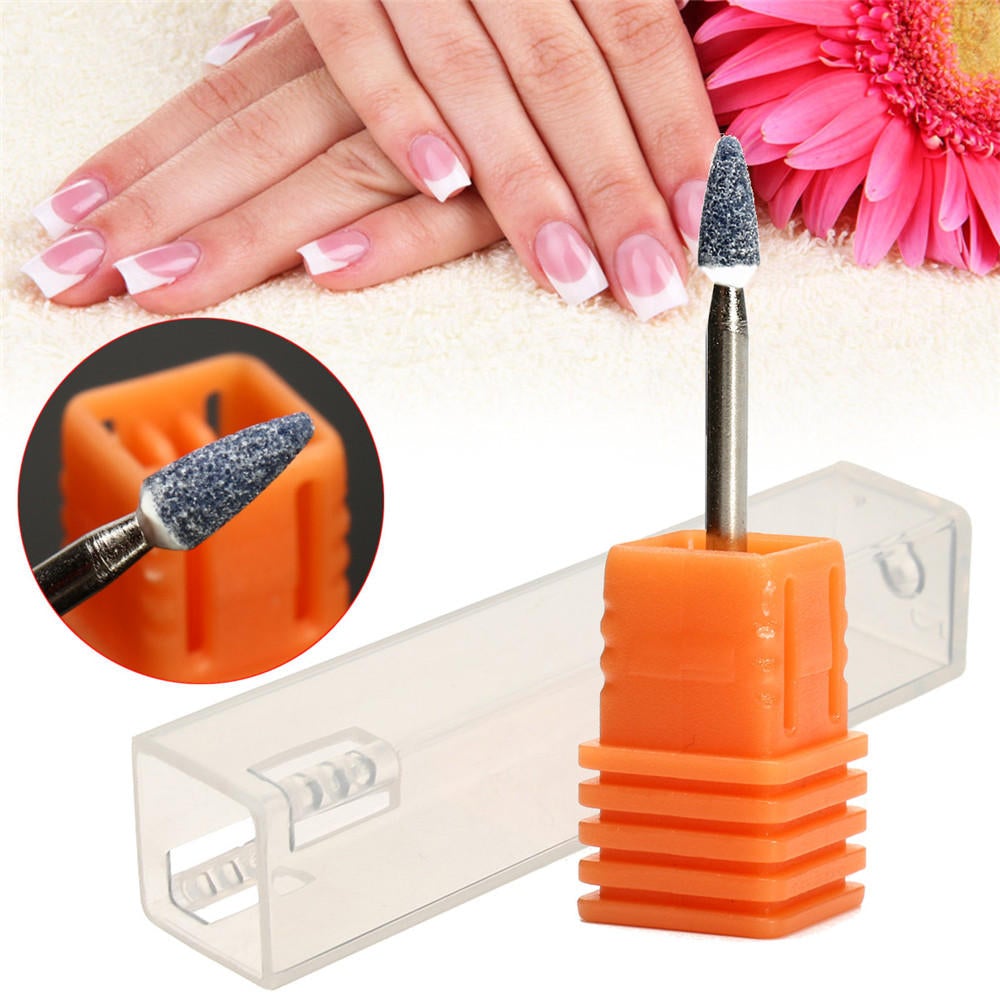 3/32 Inch Manicure Ceramic Stone Grinding Shank Cuticle Clean Nail Files Ceramic Drill Bit