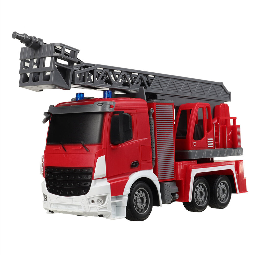 7CH RC Car Spray Water Fire Lift Sanitation Garbage Truck with LED Light Remote Control Vehicles Models Toy