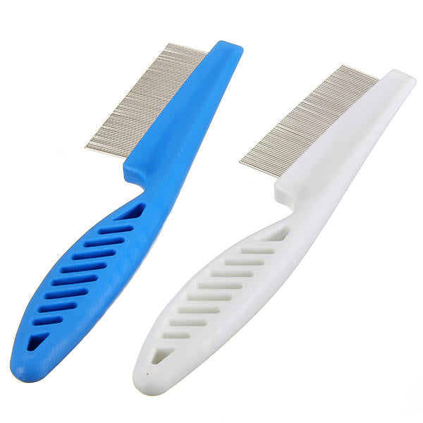 Pet Hair Grooming Comb Flea Shedding Brush Puppy Dog Stainless Pin Cat Supplies Cleaning