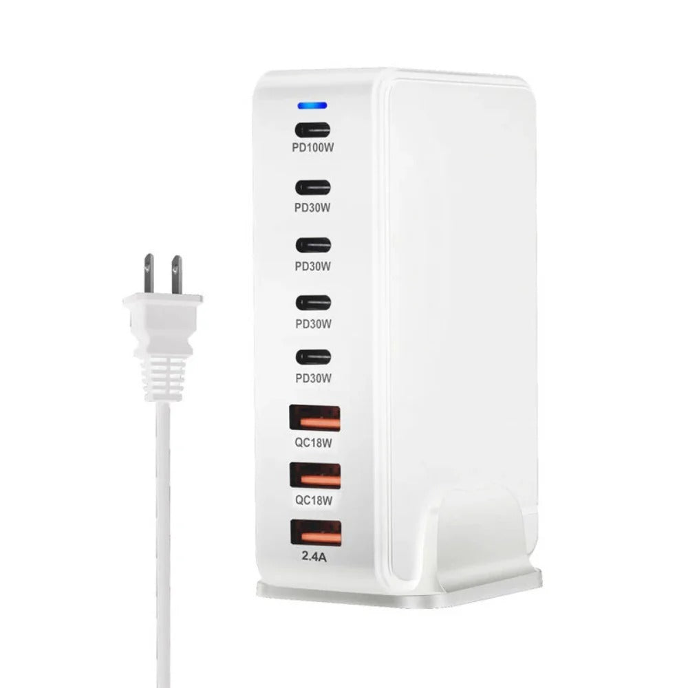 268W 8-Port GaN USB PD Charger, Fast Charging Station for iPhone, Samsung, Hui, Xiaomi