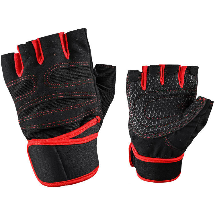 1 Pair Neoprene Sports Weight Lifting Gloves Anti-slip Half Fingers Fitness Exercise Glove