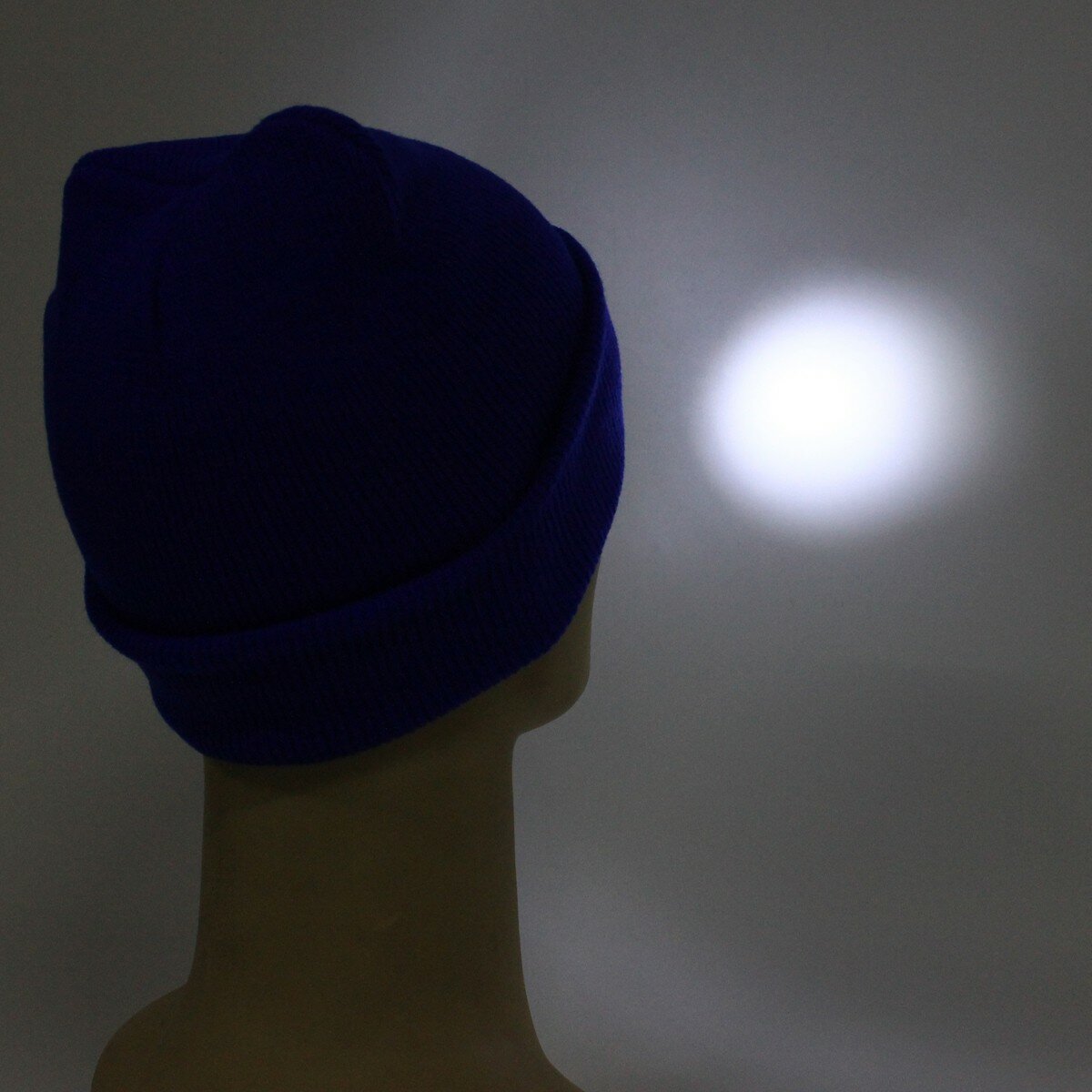 Warm Hat Multi-purpose Ultra Bright Winter Woolly Cap with 5 LED Flashlight Cycling Running Skating