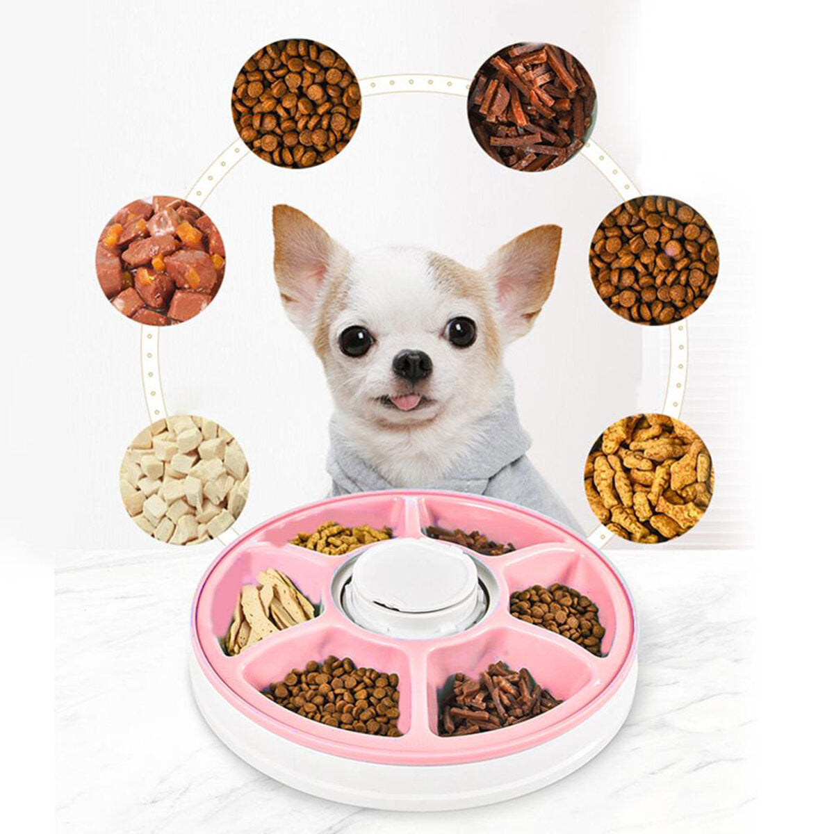 5 Meal Automatic Dog and Cat Feeder Dispenser for Dogs Cats & Small AnimalsWet / Dry Food Universal With Digital Timer Clock
