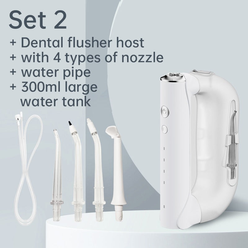 Portable Oral Irrigator Water Flosser – Multi-Function Dental Water Jet with 300ML Tank, Detachable Cleaner, Rechargeable, Waterproof for Superior Oral Hygiene