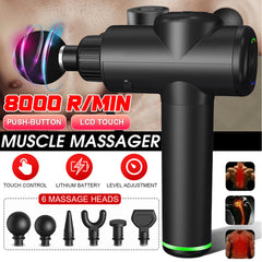 Electric Percussive Massager Percussion Massage Gun Hand Held Therapy Device For Relaxing Shock Vibration Deep Muscles