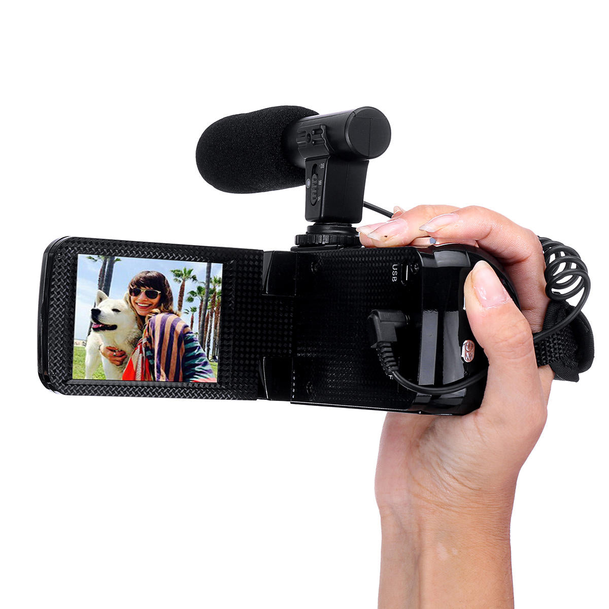 Zoom 3 Inch LCD Digital Camcorder Video DV Camera With 4K HD 1080P 24MP 18X Mic