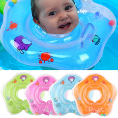 Baby Infant Swimming Pool Bath Neck Floating Inflatable Ring Built-in Belt