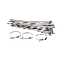 100Pcs 10x200/300/400mm Stainless Steel Zip Tie Cable Organizer Ties
