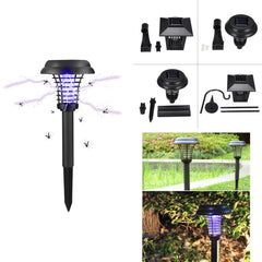 Solar Mosquito Lamp UV Purple White Light Fully Automatic Charging Mosquito Lure Mosquito Repellent Outdoor Garden Mosquito Lamp
