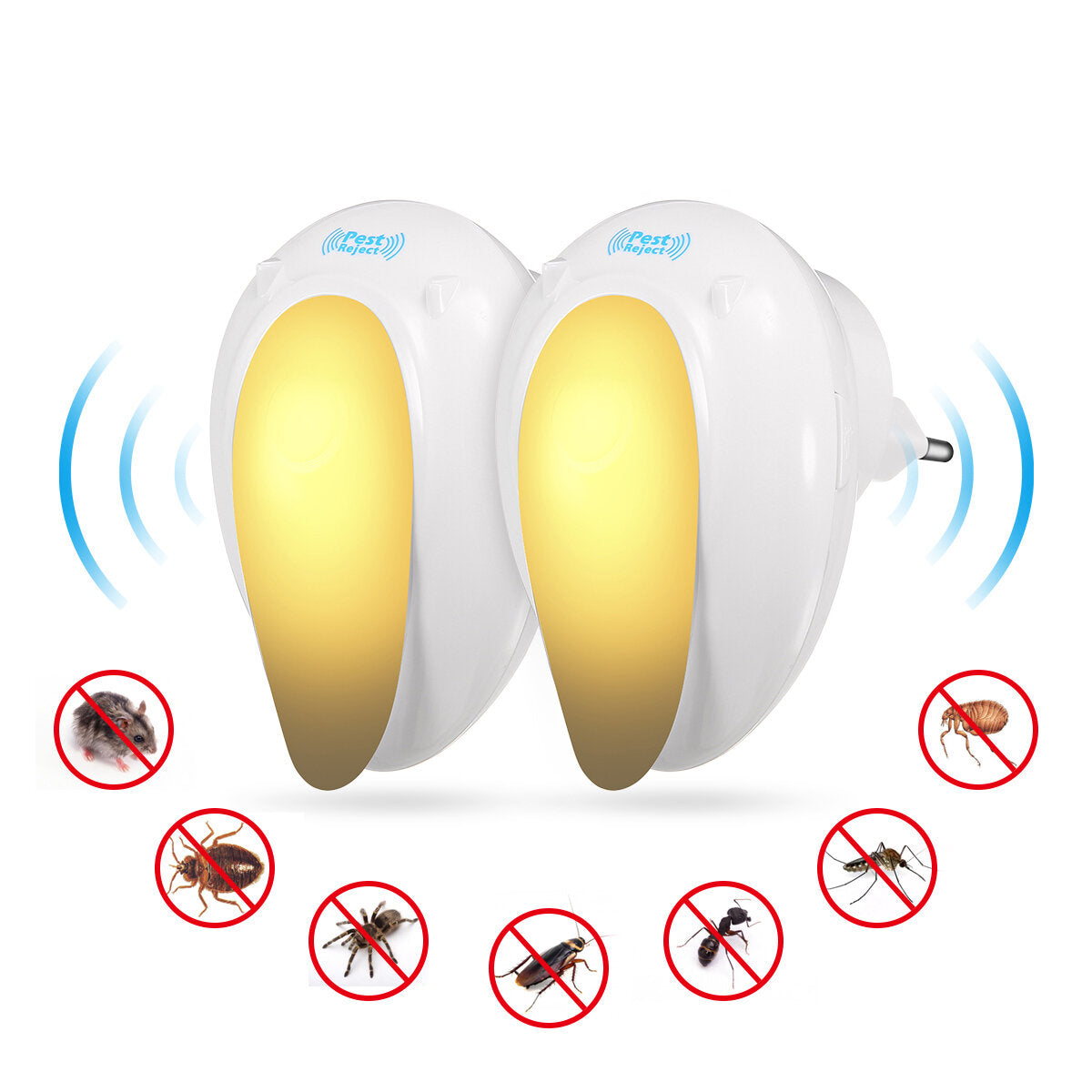 Electronic Ultrasonic Mosquito Repellent Rat Cockcroach Ant Bug Insect Mice Pests Control