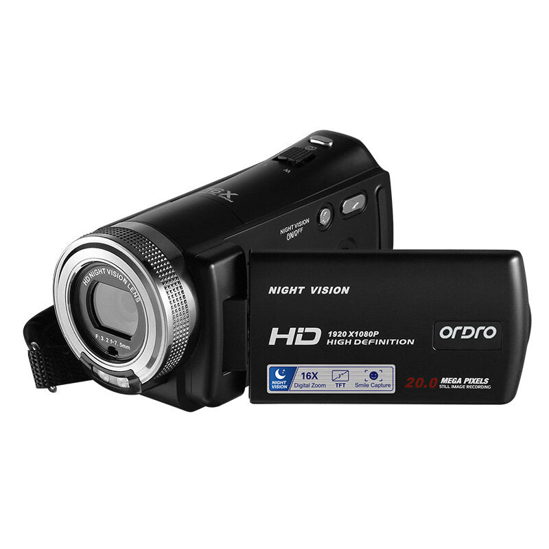 IR Night Vision HD 1080P 16X Digital Video Camera DV Camcorder for Vlog Video Home Photography