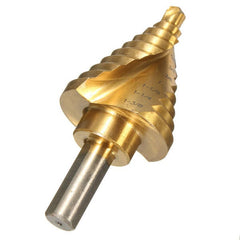 1/4 Inch to 1-3/8 Titanium Coated Step Drill Bit 9mm Round Shank