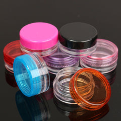 Portable Cosmetic Empty Jar Pot Mini Round shaped Eyeshadow Makeup Face Cream Container