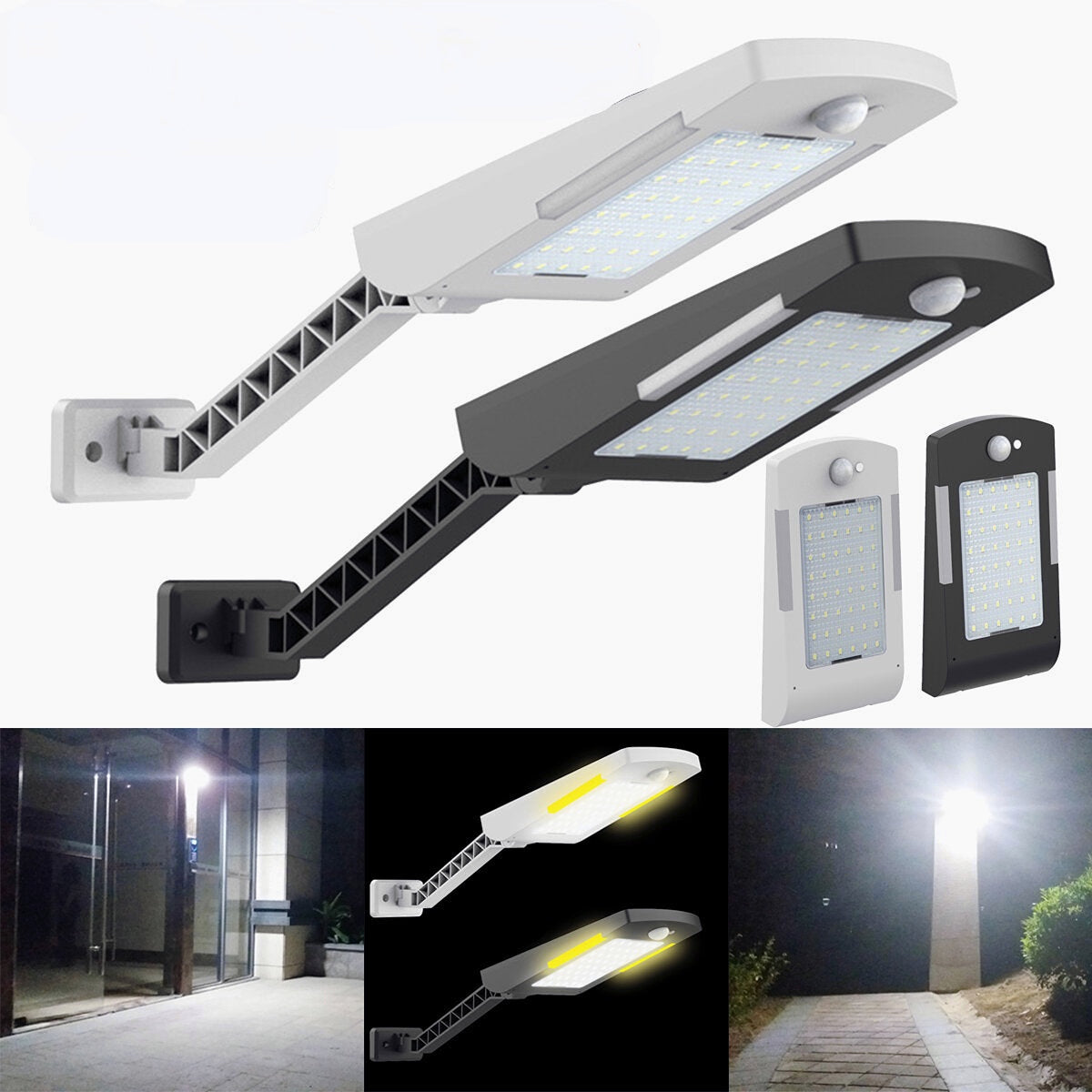 54 LED Solar PIR Sensor Light Outdoor Security Lamp for Home Wall Street