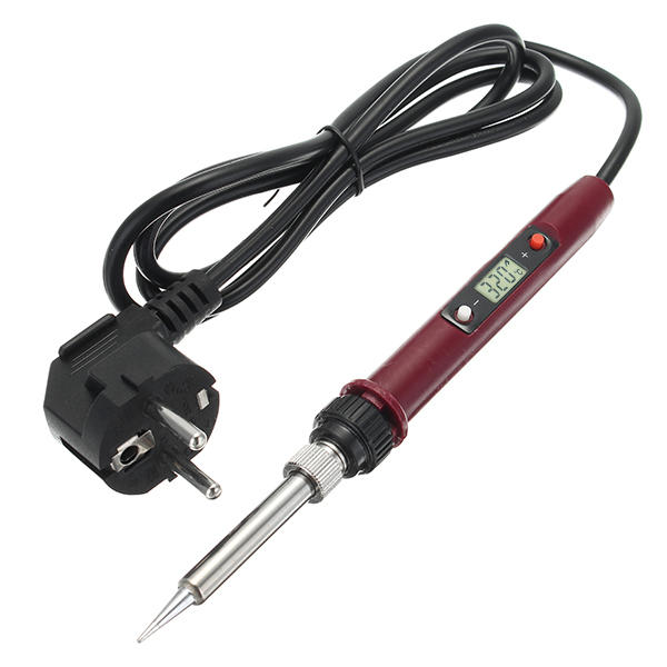 80W LCD Digital Thermostat Adjustable Lead Free Electric Soldering Iron Mini Soldering Station