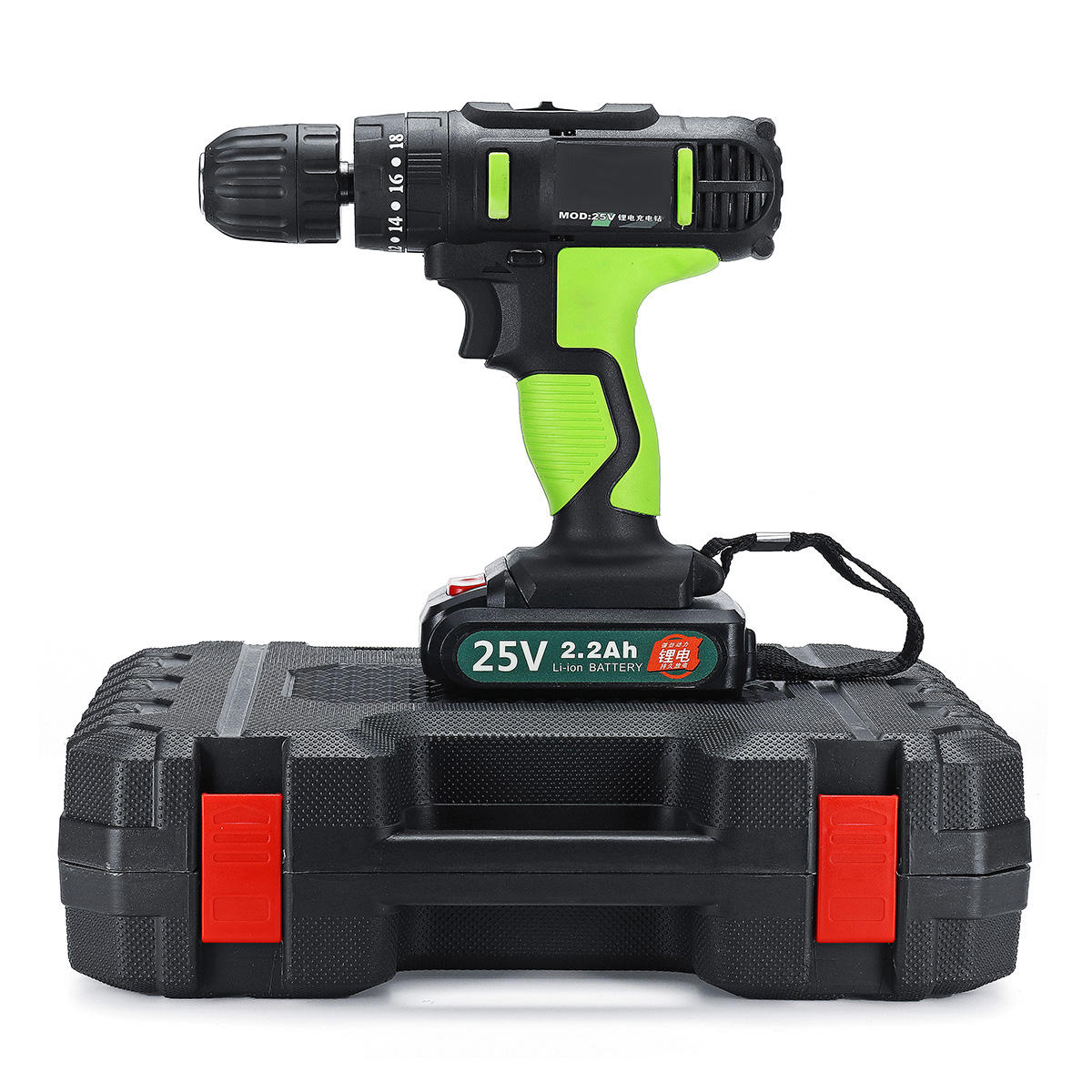 3 in 1 25V Cordless Impact Drill Double Speed Electric Screwdriver Li-ion Battery Rechargable Drill