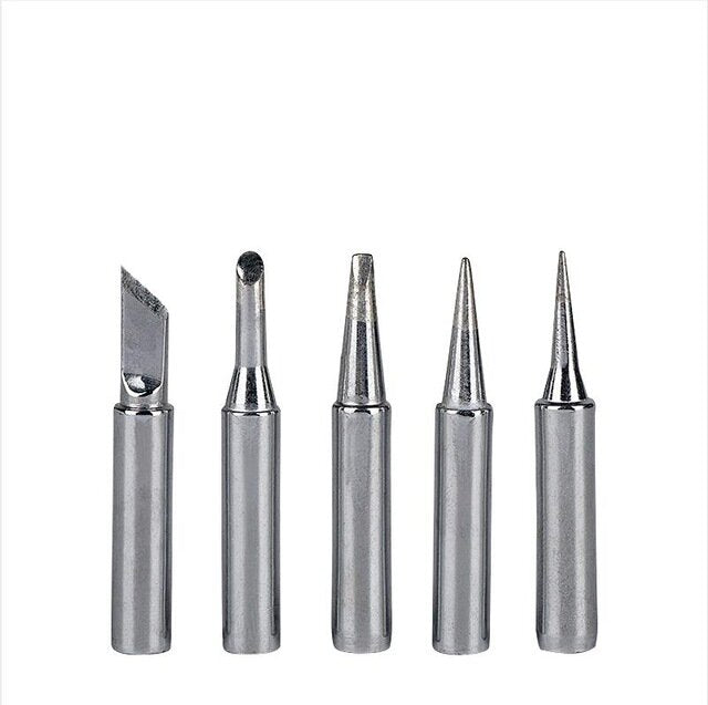 5Pcs 60W/80W Lead Soldering Iron Tips Replacement for Soldering Repair Station and Soldering Iron Kit