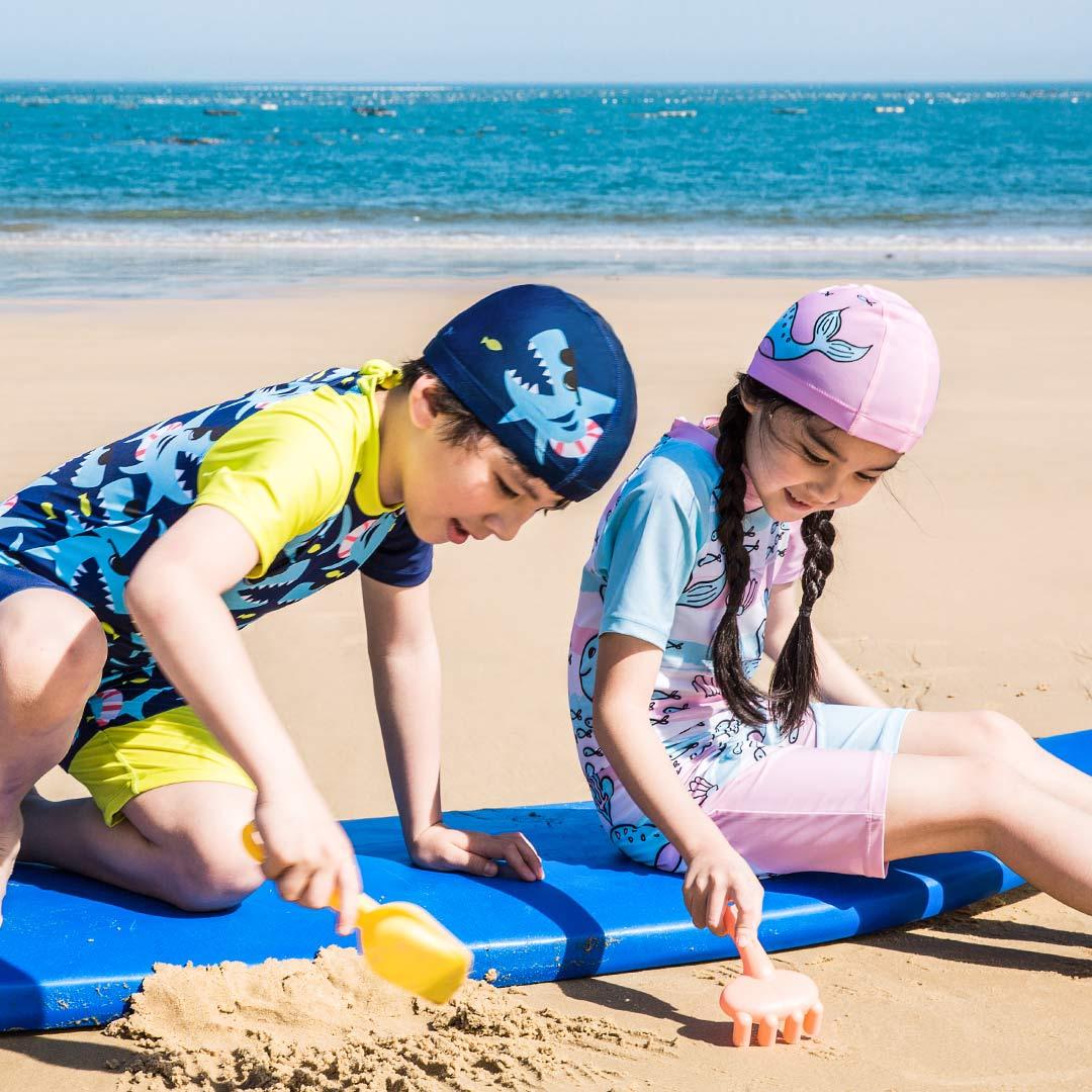 Children's Swimming Cap Anti-UV Flexible Soft Durble Quick Drying Swim Protective Gear