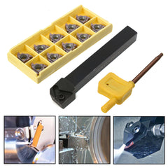 Turning Tool Holder Boring Bar with 10pcs 16ER AG60 VP15TF Inserts