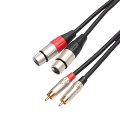 Audio Cable Dual RCA Male to Dual XLR Female Pure Copper 1.8/3m Audio Conversion Line