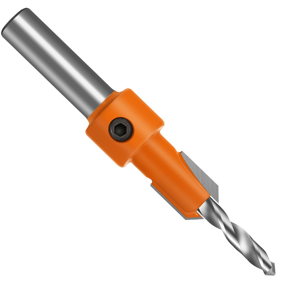 8mm Shank HSS Countersink Drill Router Bit 2.8x8 to 4x10mm Carbide Tip Screw Extractor Remon Demolition for Wood Milling Cutter