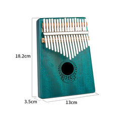 17 Keys Kalimba Solid Wood Thumb Piano Portable Mahogany Keyboard Instrument African Calimba Finger Piano