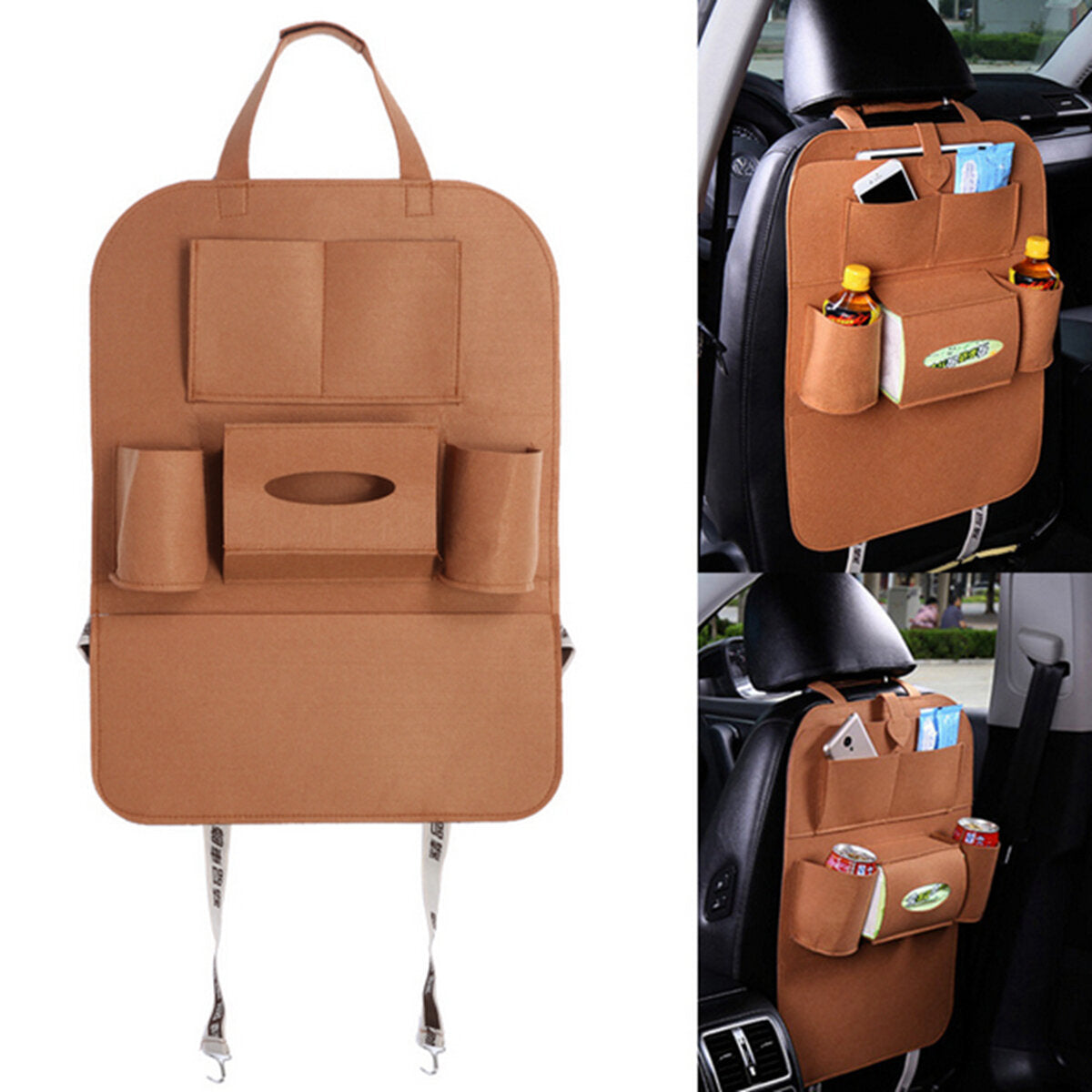 Auto Car Seat Back Hanging Multi-Pocket Storage Bag Organizer Holder Car Storage Box