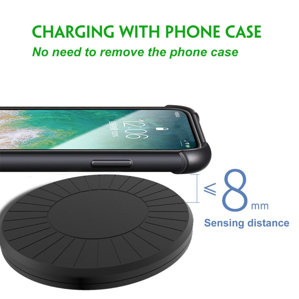 10W Wireless QI Fast Charger Stand for Samsung Galaxy Note 9 S8 S9 S10 iPhone X XS MAX 8 Plus