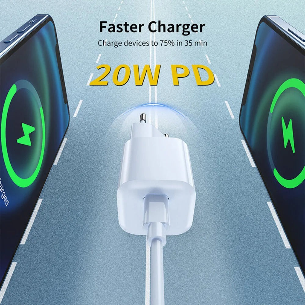 Fast USB PD Wall Charger EU Plug for iPhone 14 Pro Max, Hui Mate50, Samsung S23