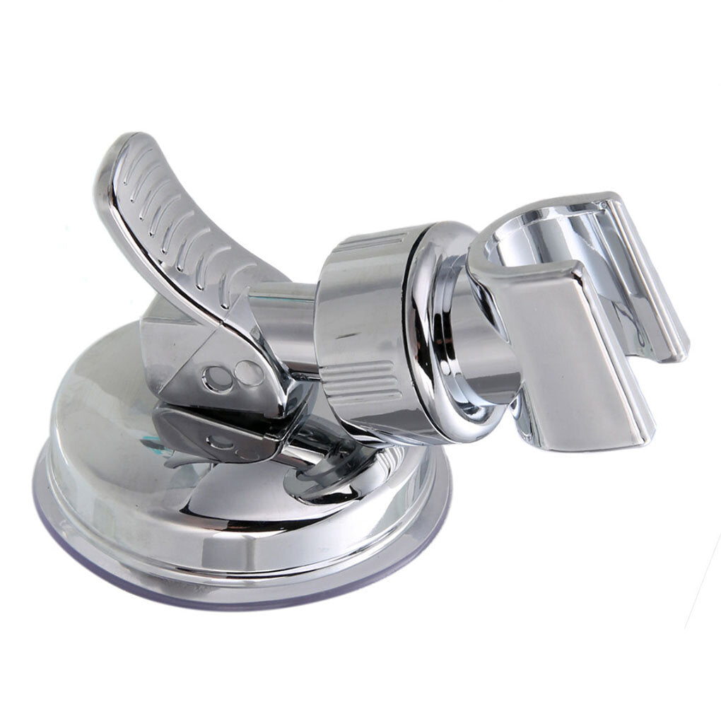 Universal Adjustable Hand Shower Holder Suction Cup Full Plating Rail Head Bathroom Bracket Stable Rotation