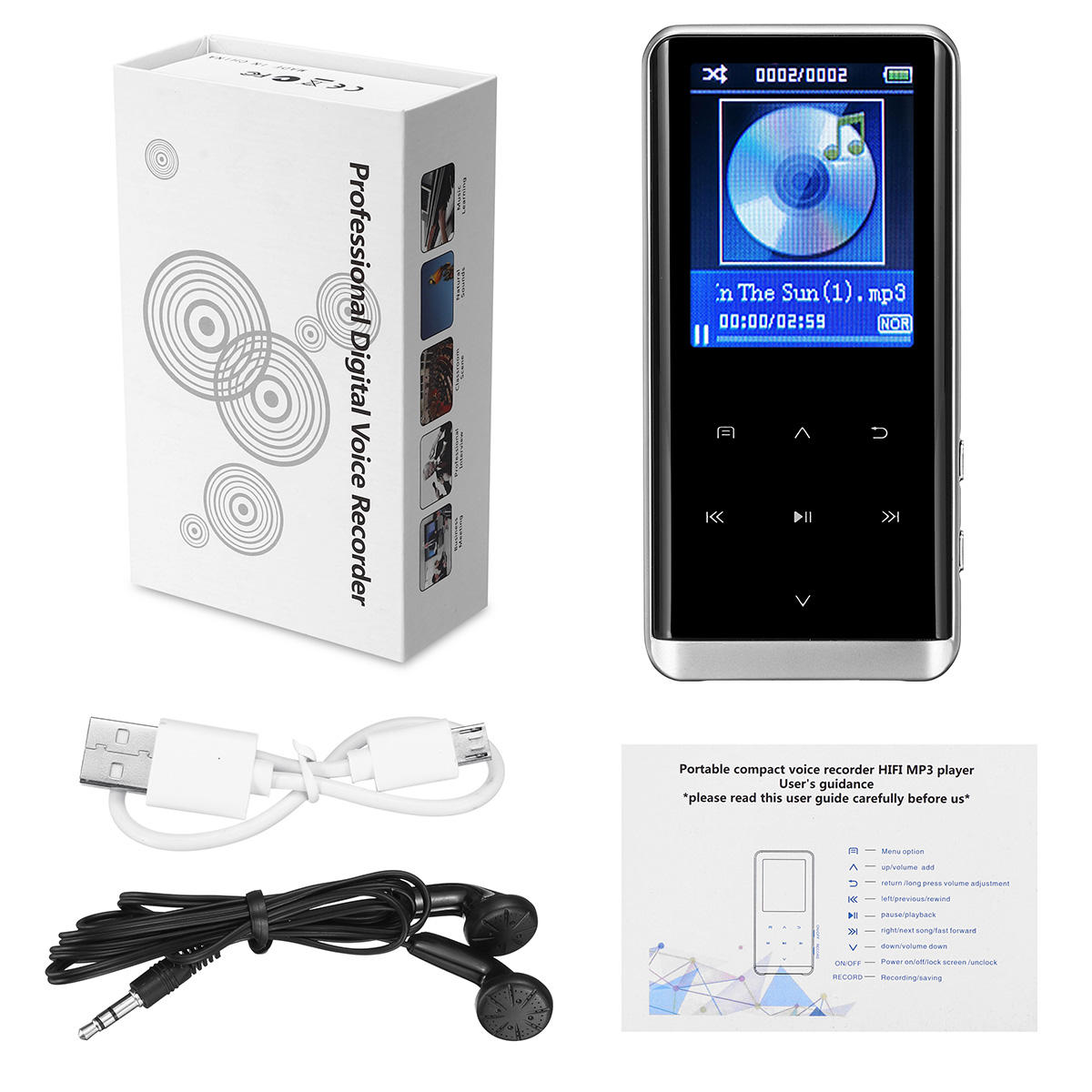 bluetooth Lossless MP3 Player MP4 Audio Video Music FM Radio E-book