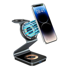 15W 3-in-1 Magnetic Wireless Charger Stand for iPhone, Apple Watch, AirPods