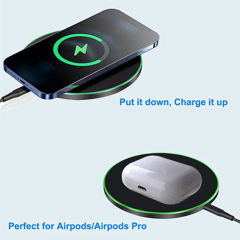 200W Fast Wireless Charger Pad for iPhone, Samsung, Xiaomi, Hui