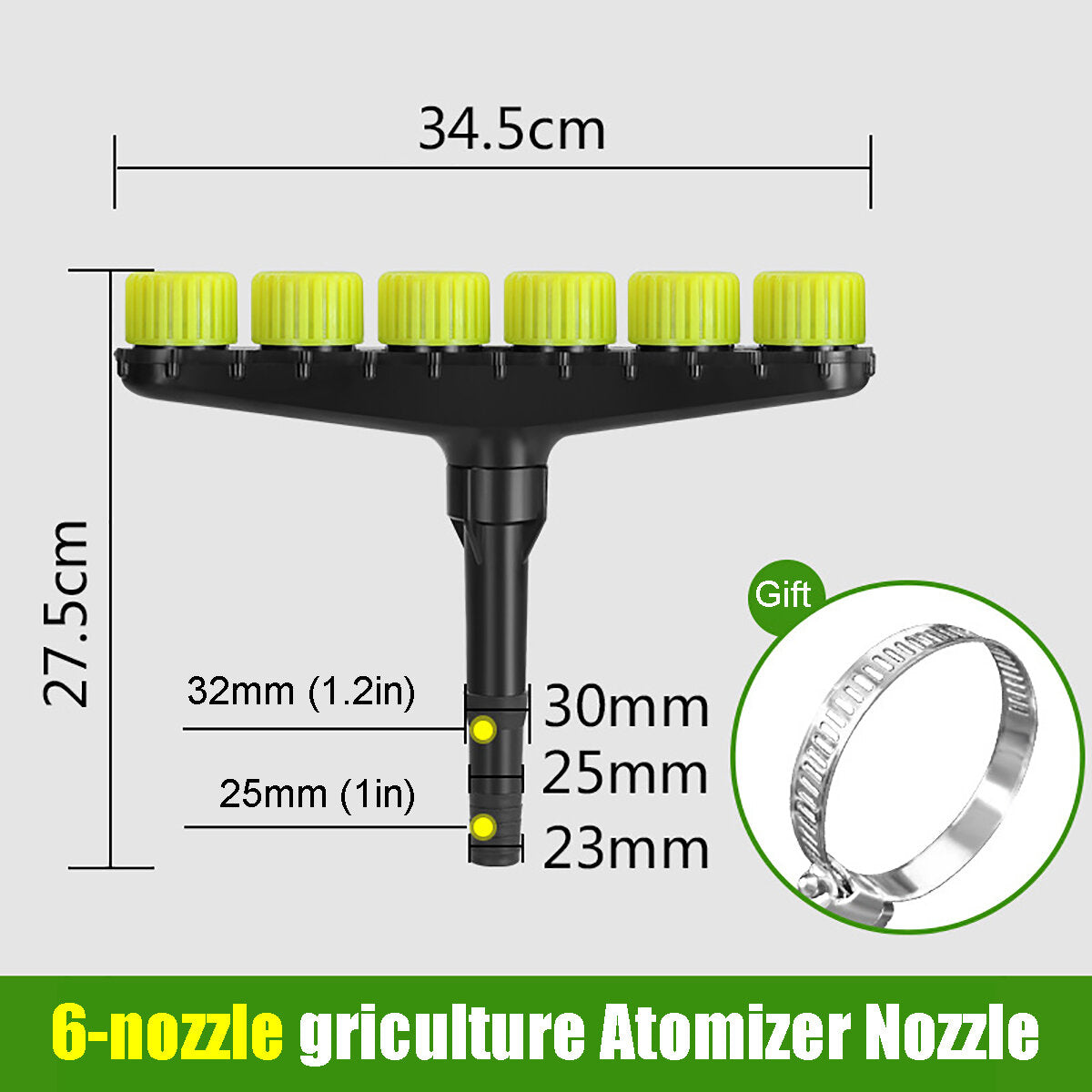 3/4/5/6 Nozzles Atomization Drip Water Sprayer Irrigation Sprinkler Kit for Agriculture Lawn Garden Patio Greenhouse