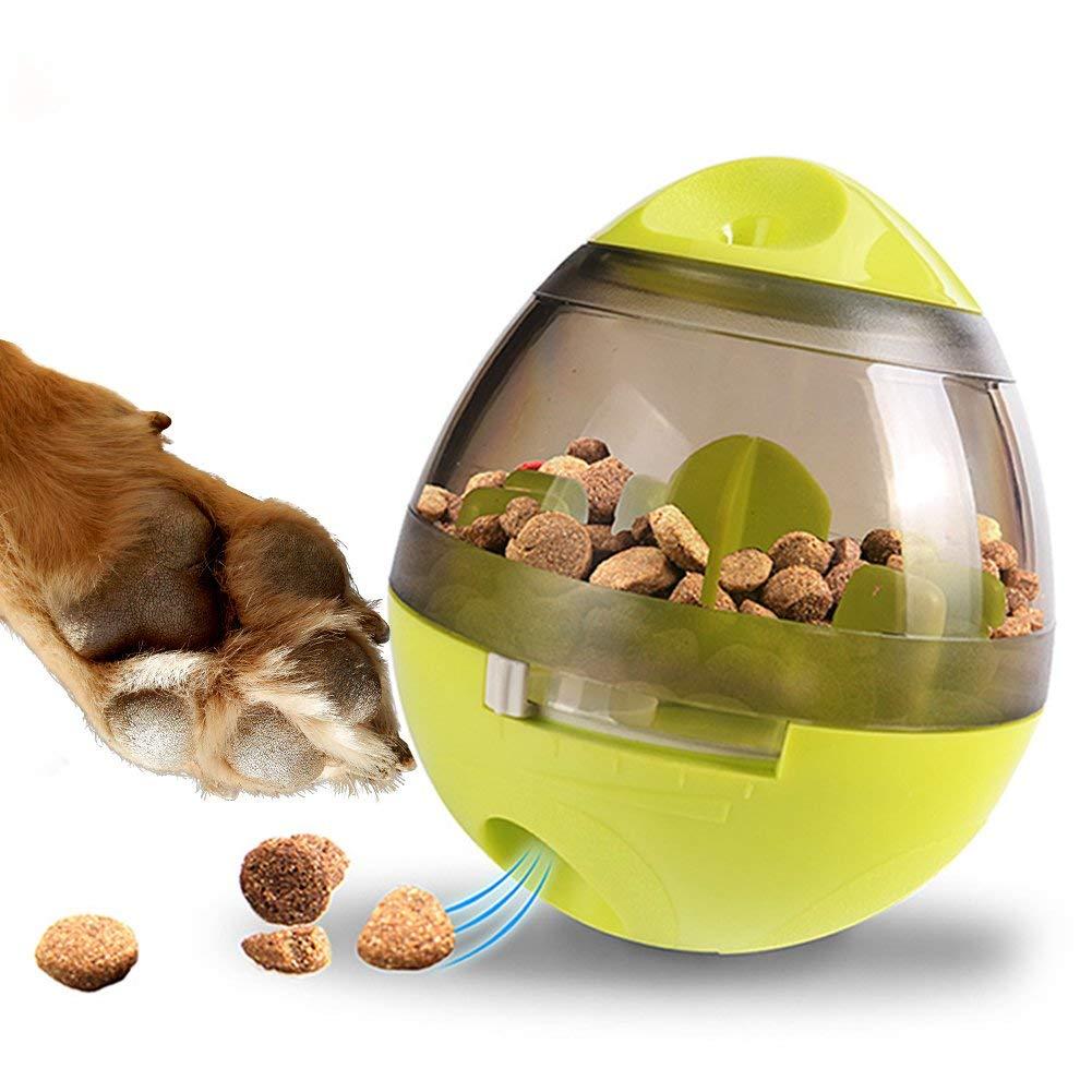 Creative Egg Shape Tumbler Pet Food Dispenser Dog Cat IQ Treat Toy Pet Bowl