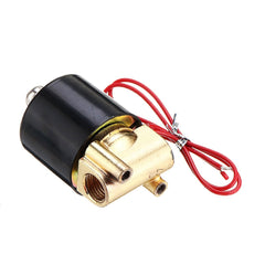 1/4 Brass Electric Solenoid Valve AC 220V/DC 12V/DC 24V Normally Closed Water Air Fuels Valve