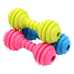 Rubber Dog Bite-Resistant Prickly Barbell Toy Pet Molar Toy