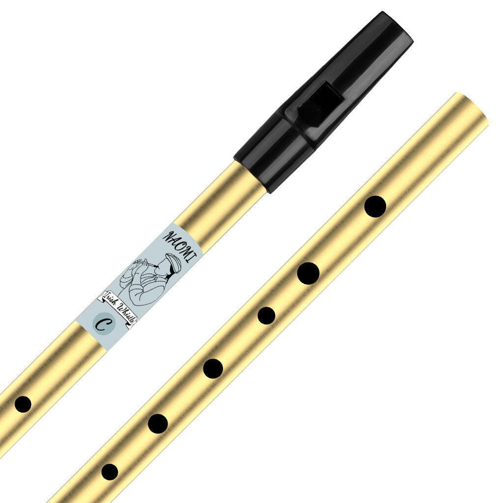 Tin Whistle Penny Whistle High C Key Brass Whistle Six-holed Woodwind Instrument For Beginner Whistler