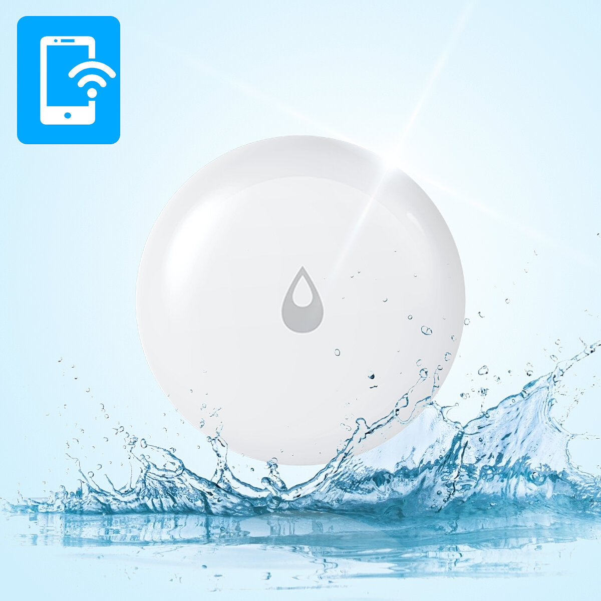 Smart Water Detector ZiBee Alarm Sensor Flooding Sensor Remote Alarm with APP ,2PCS