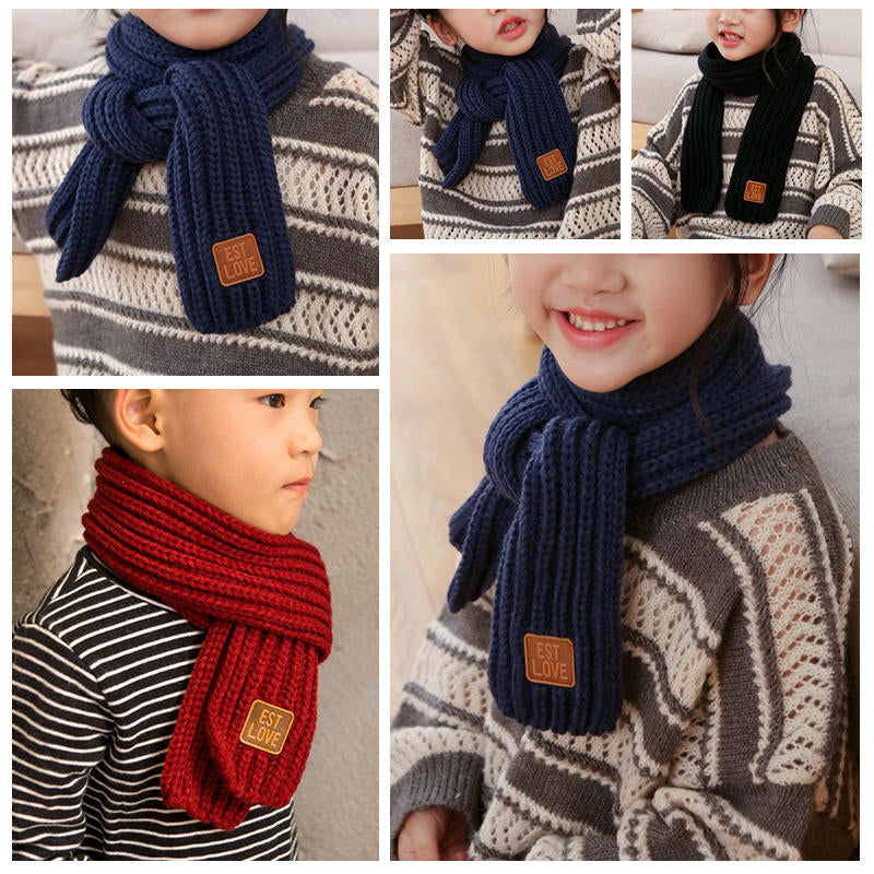 Scarves Collar Fashion Children's Knitted Scarf Kids Boys Girls Winter Autumn Soft Neck Warmer