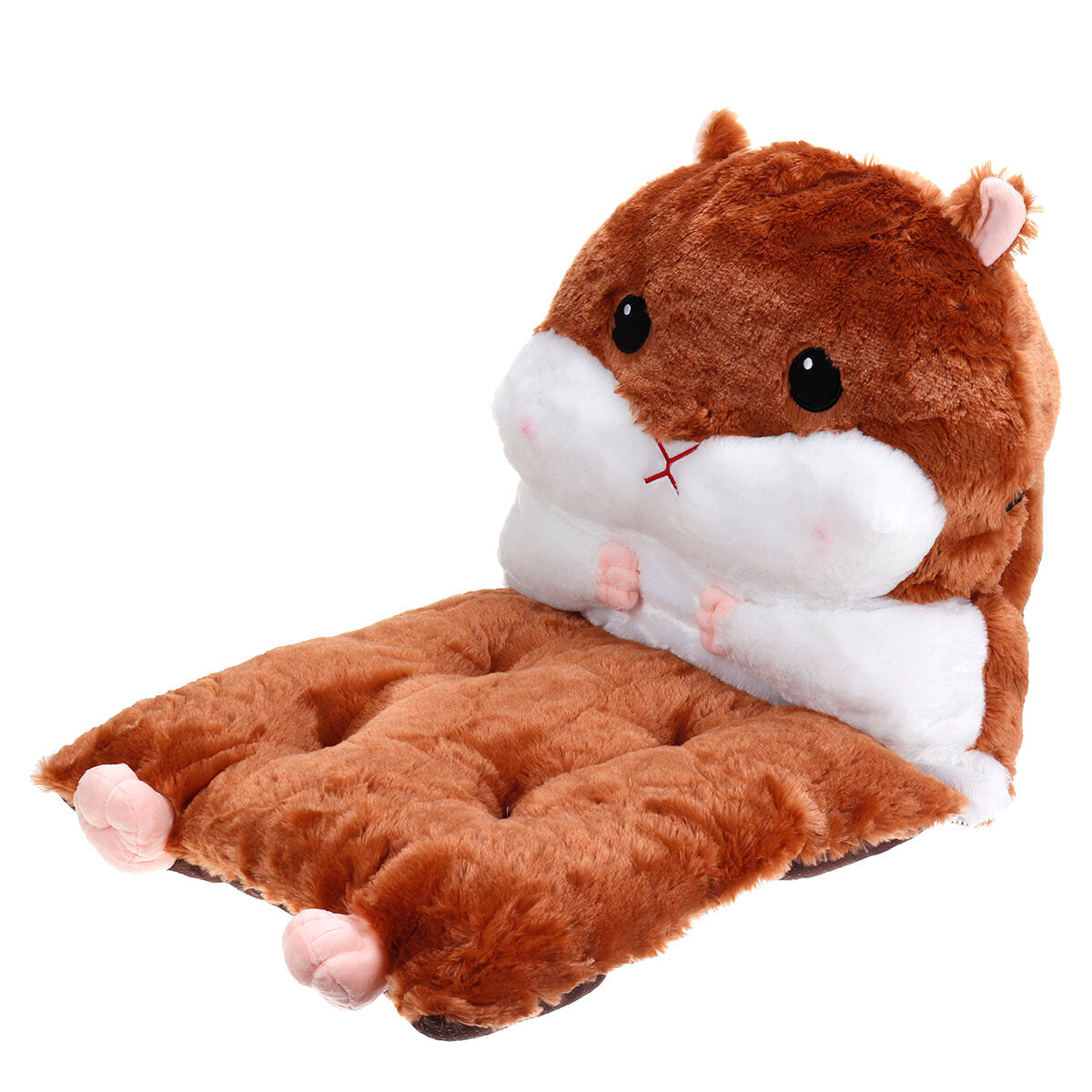 Detachable Seat Plush Cute Cartoon Hamster Chair Seat Sofa Cushion Pillow Back Pad Child Seat Cushion Home Supplies