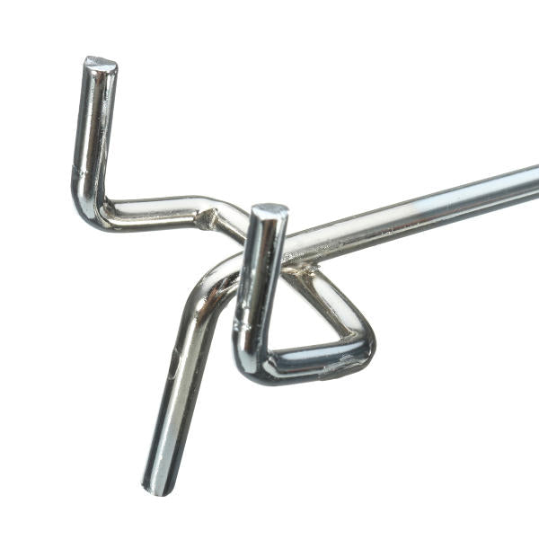 10Pcs Stainless Steel Wall Display Hooks for Coat Shop Slatwall Panel 10 150MM