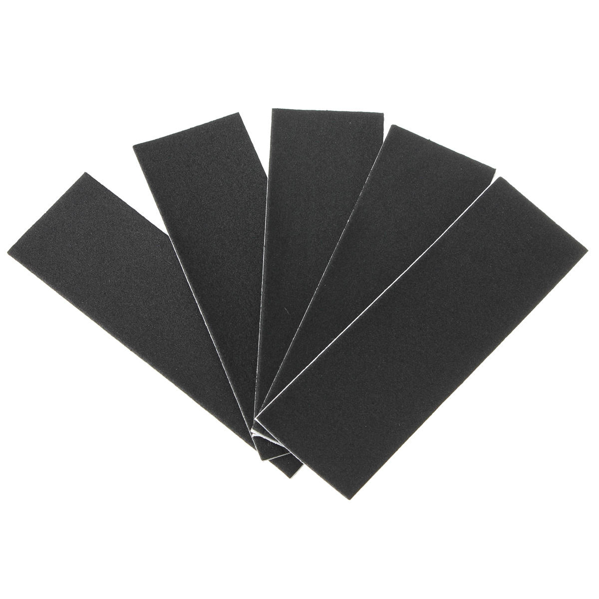 12Pcs 110mm x 35mm Black Wooden Fingerboard Skateboard Foam Grip Tape Stickers