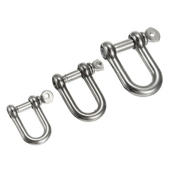 M4 M5 M6 D Shackle with Screw Pin 304 Stainless Steel U Shape Bracelet Shackle